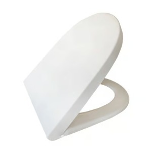 elongated toilet seat with metal hinges