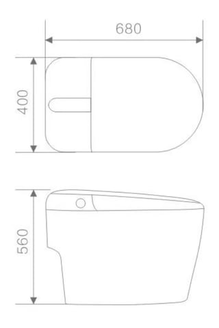 Bathroom One Piece Smart Toilet Tankless