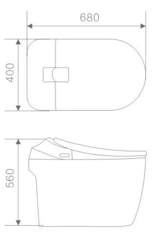 Modern One Piece Smart Toilet