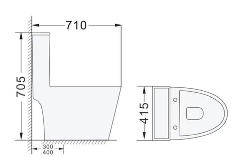 modern one piece toilet