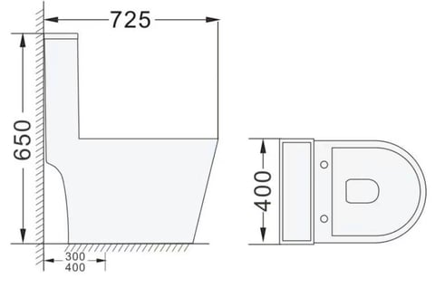 Simple round one-piece toilet