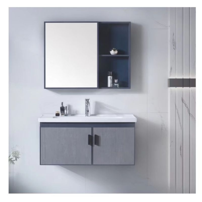 gray vanity bathroom