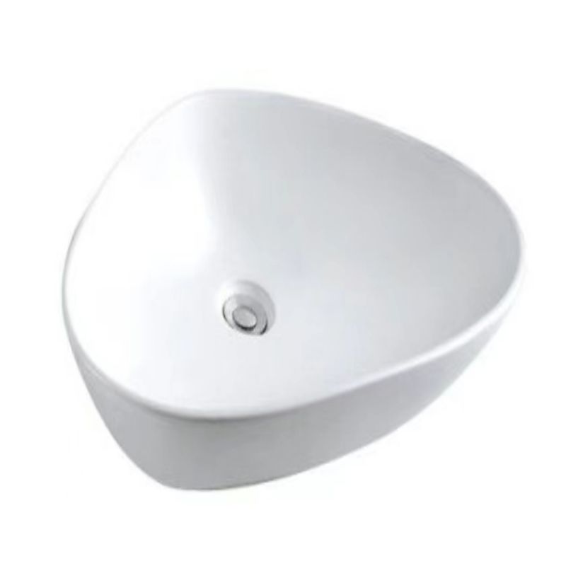 White Countertop Ceramic Sink