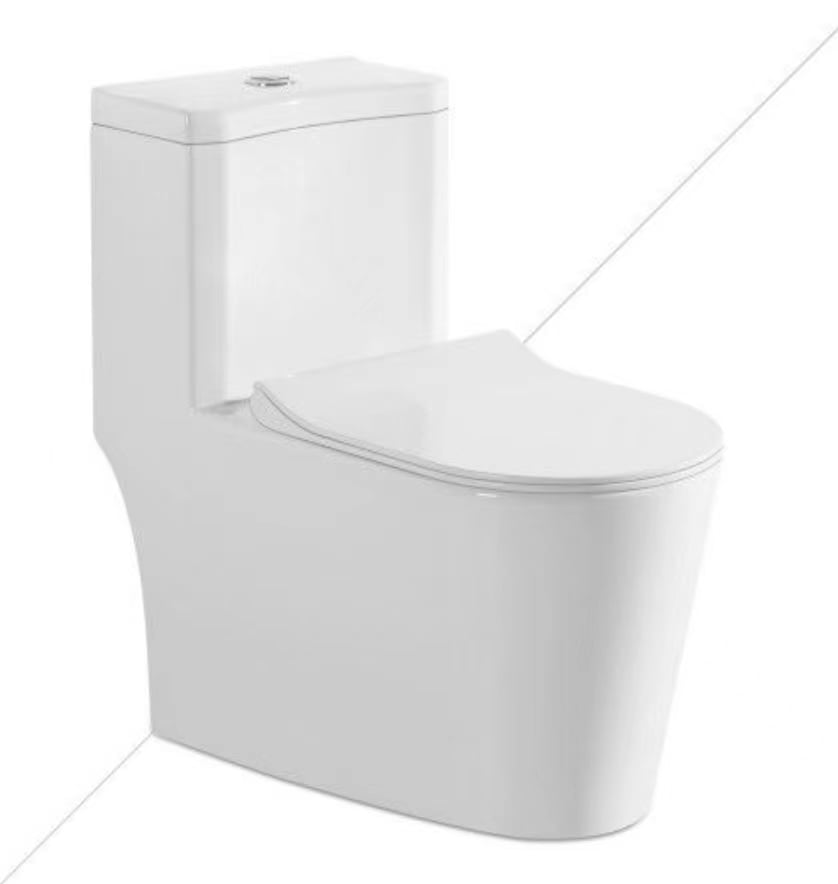 white one piece toilet